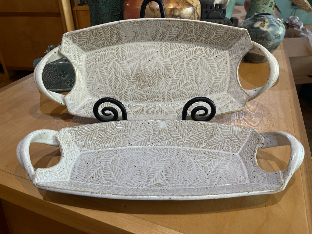 Curved Fern Tray by Addison Pottery