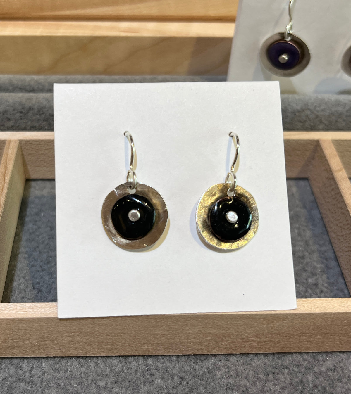 EE17 Enamel Circle Earrings by Joanna Craft