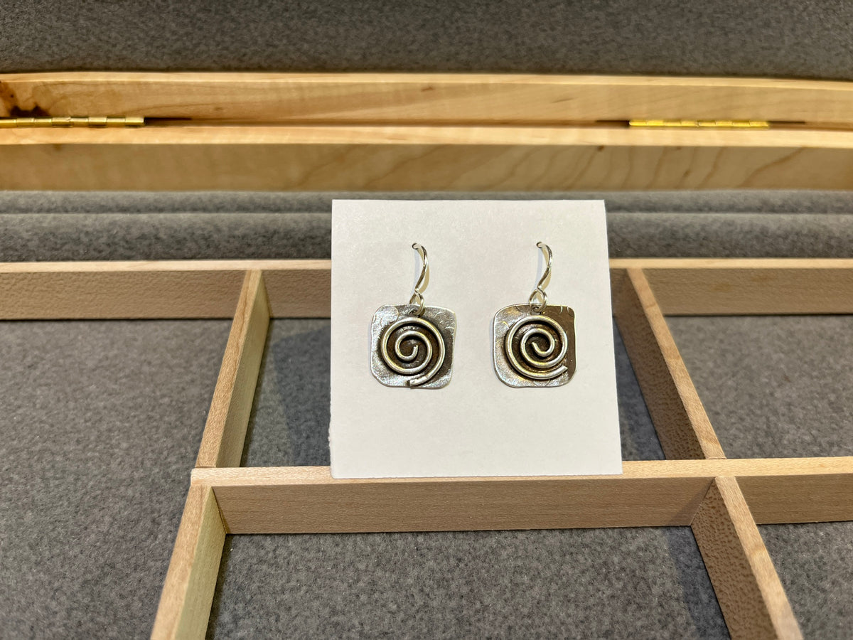E123 Silver Swirl Earrings by Joanna Craft