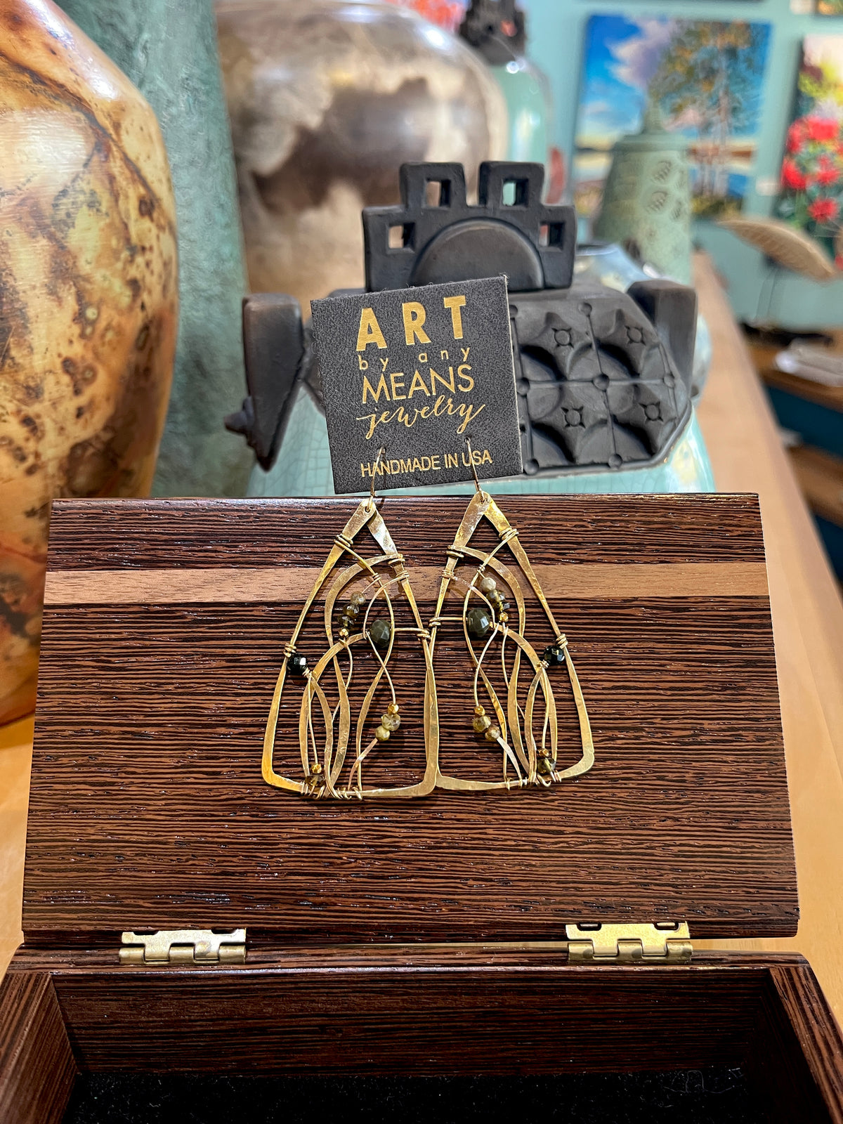 E85580 Tourmaline Garden Earrings by Art by Any Means