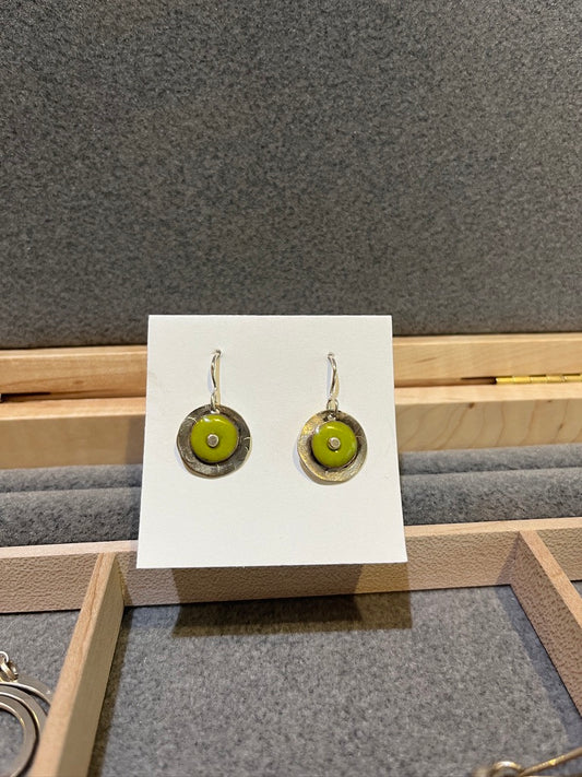 EE17 Enamel Circle Earrings by Joanna Craft