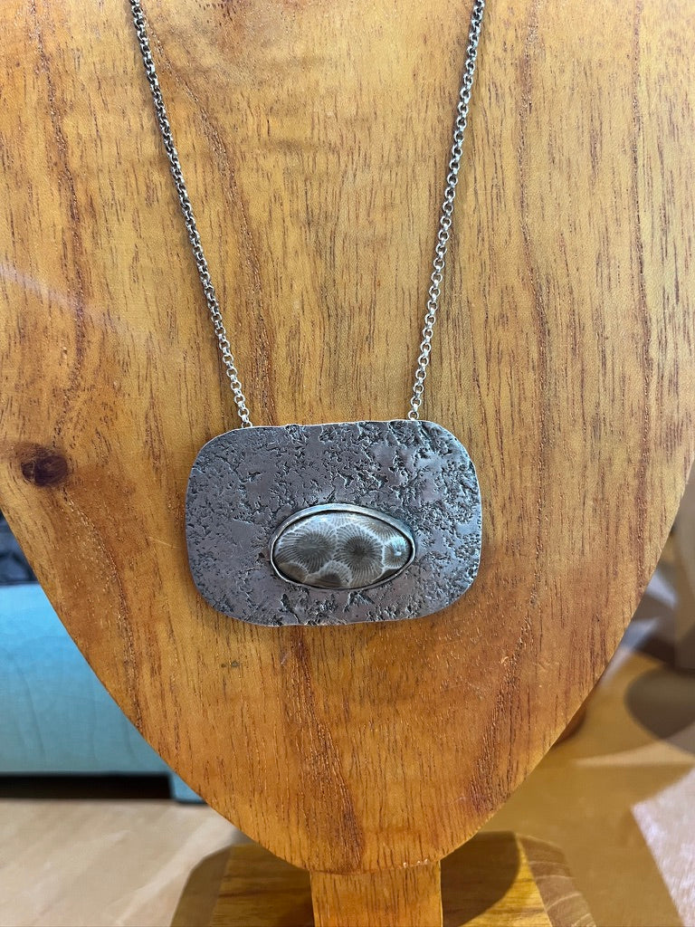PSN2 Petoskey Stone Necklace by Joanna Craft