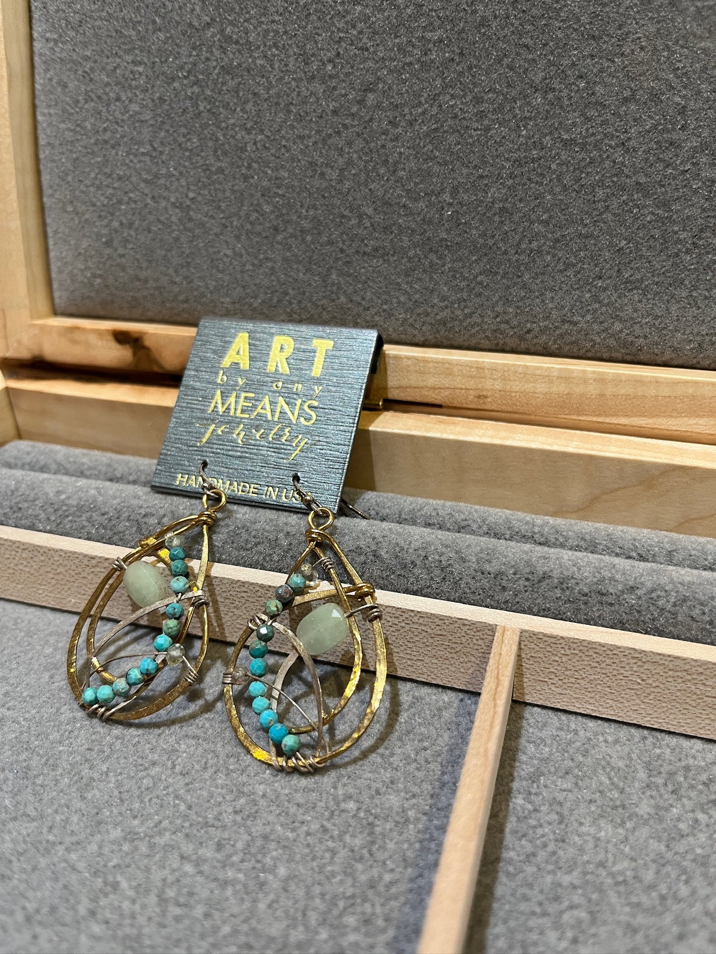 E79061 Spoonful of Turquoise Earrings by Art by Any Means