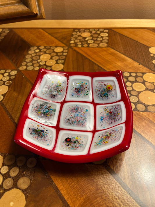 Fused Glass Plate by Lynn Dinning