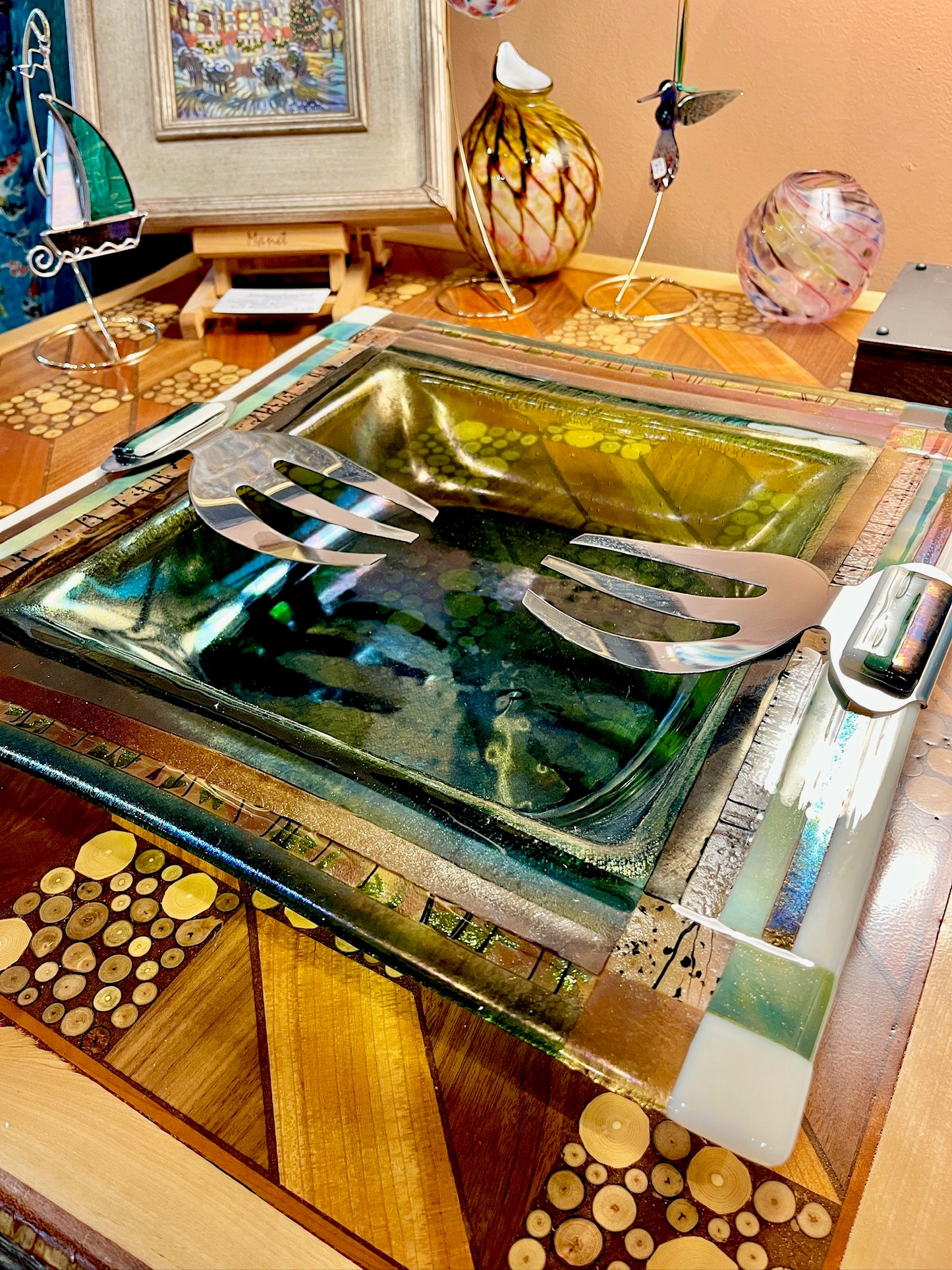 16" Square Bowl with Servers by Me2U