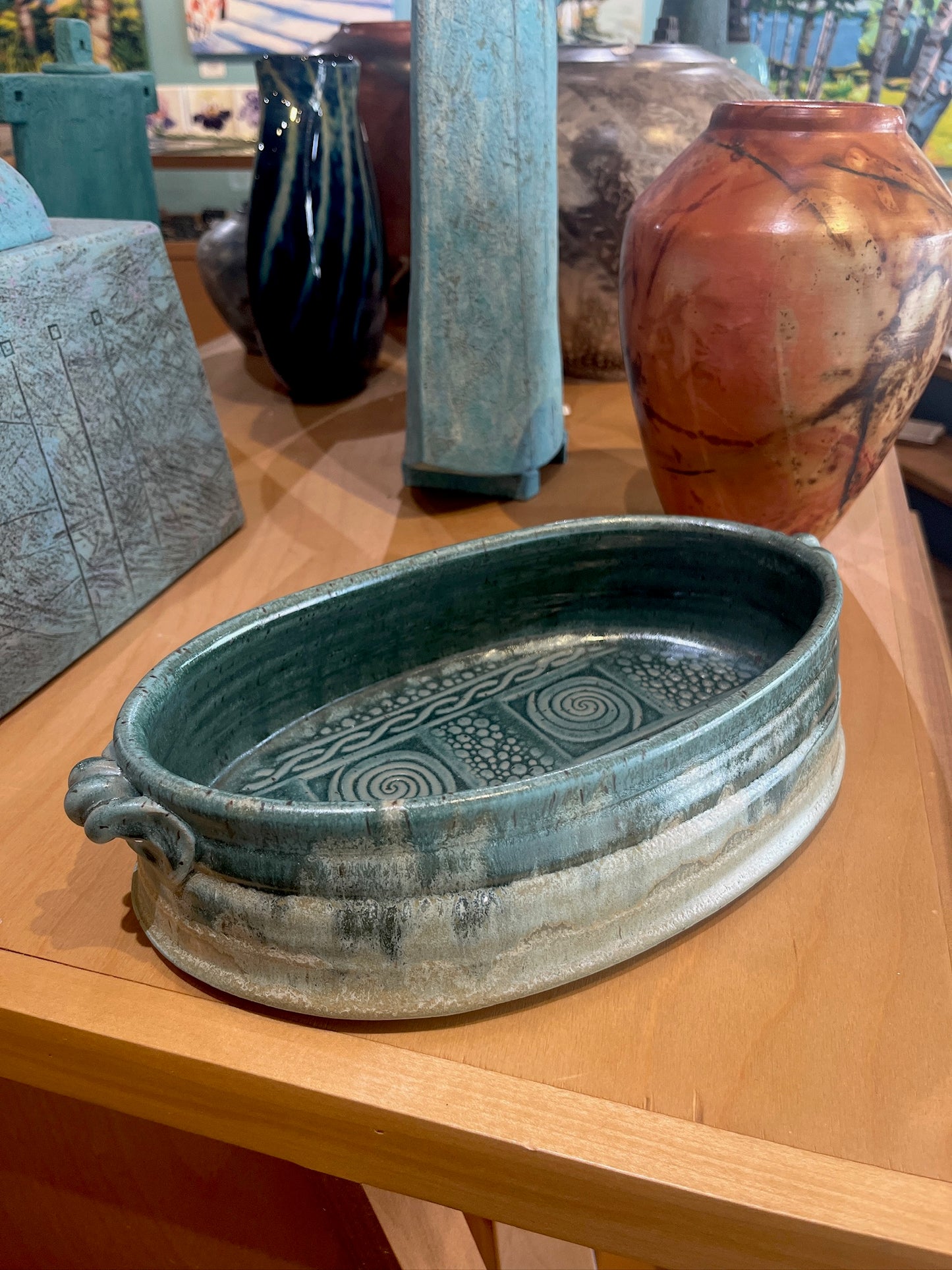 Oval Textured Casserole Medium by Steve Tubbs