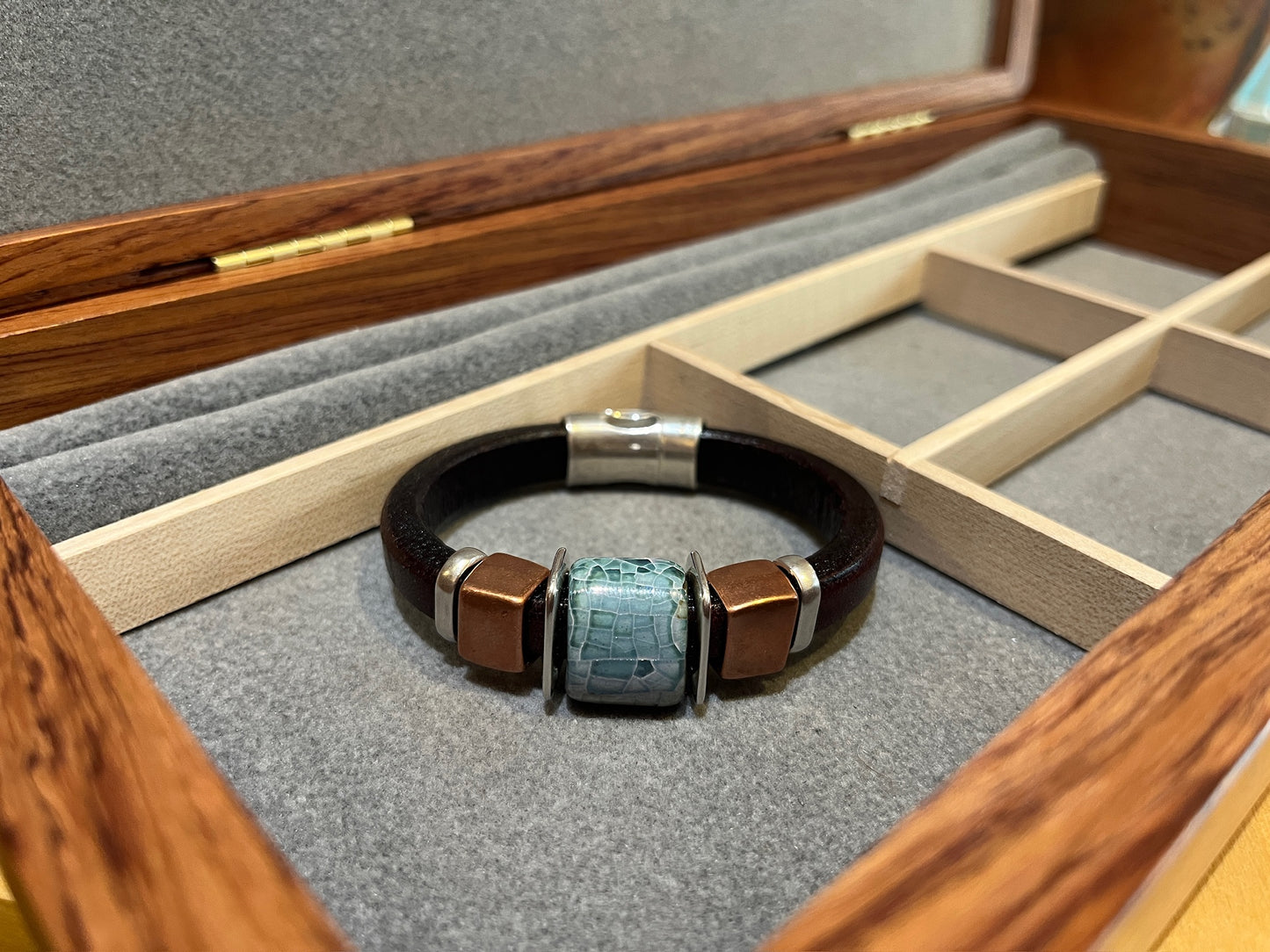 Copper Rose Bracelet by Montana Leather