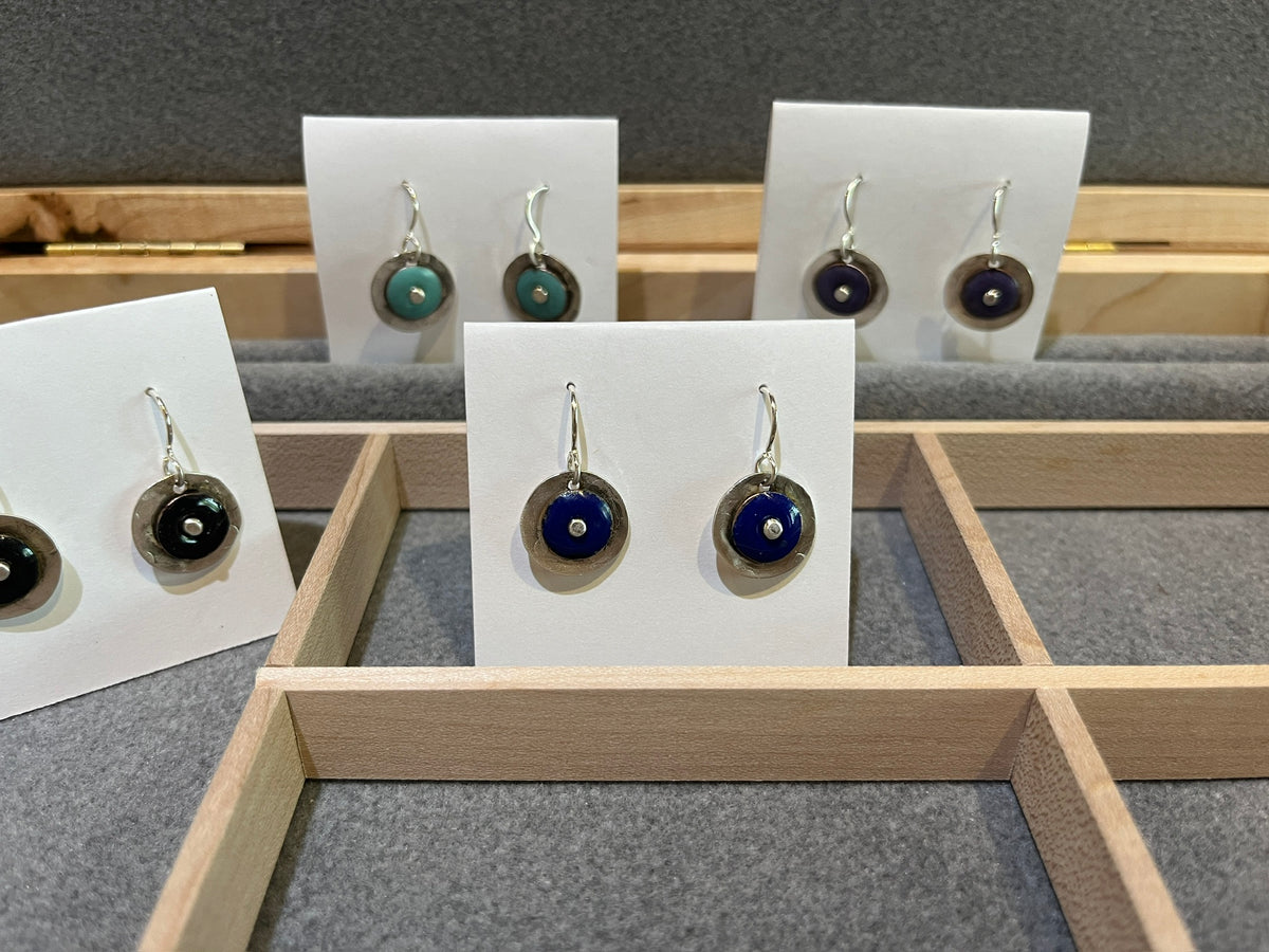 EE17 Enamel Circle Earrings by Joanna Craft