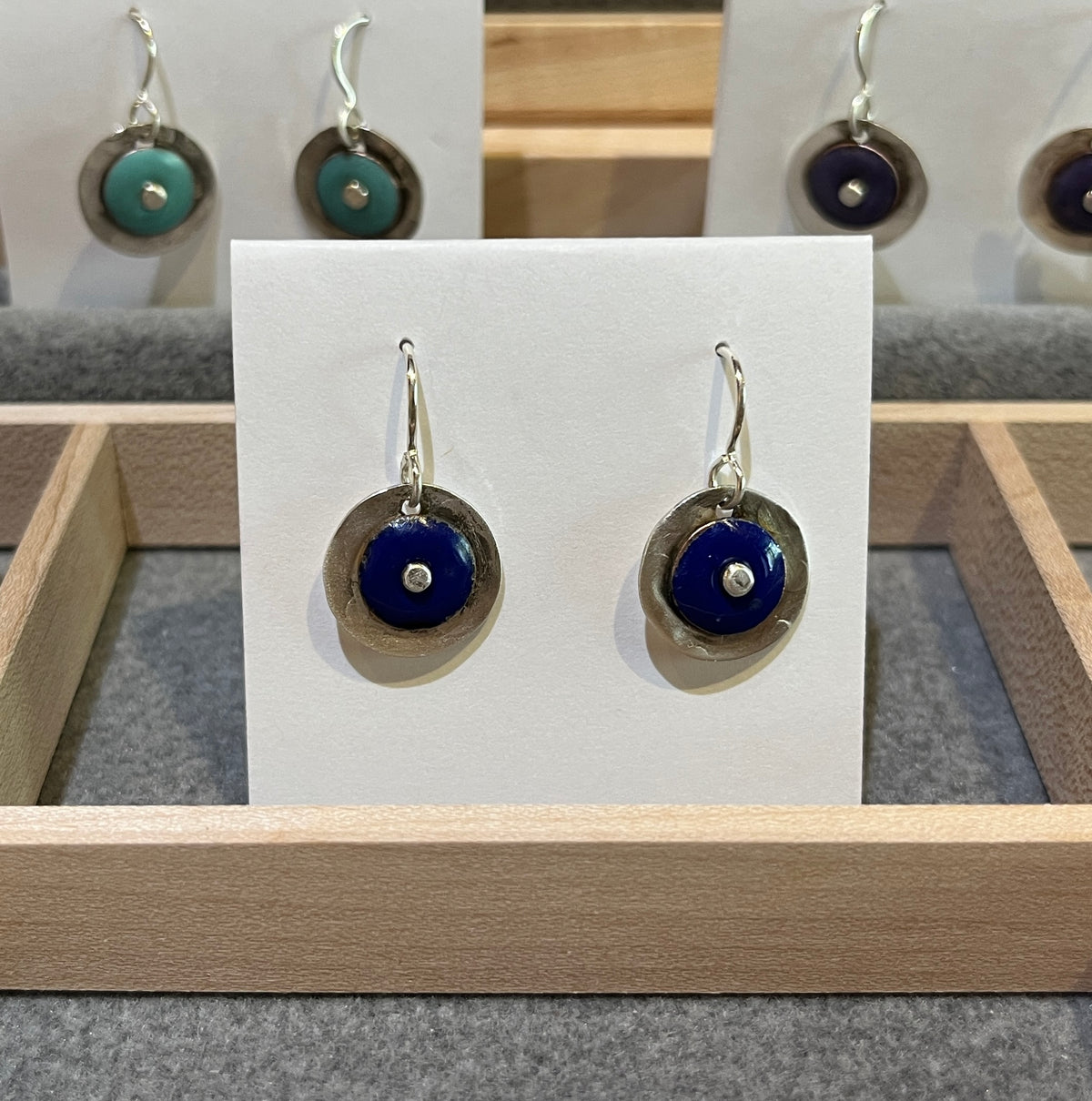 EE17 Enamel Circle Earrings by Joanna Craft