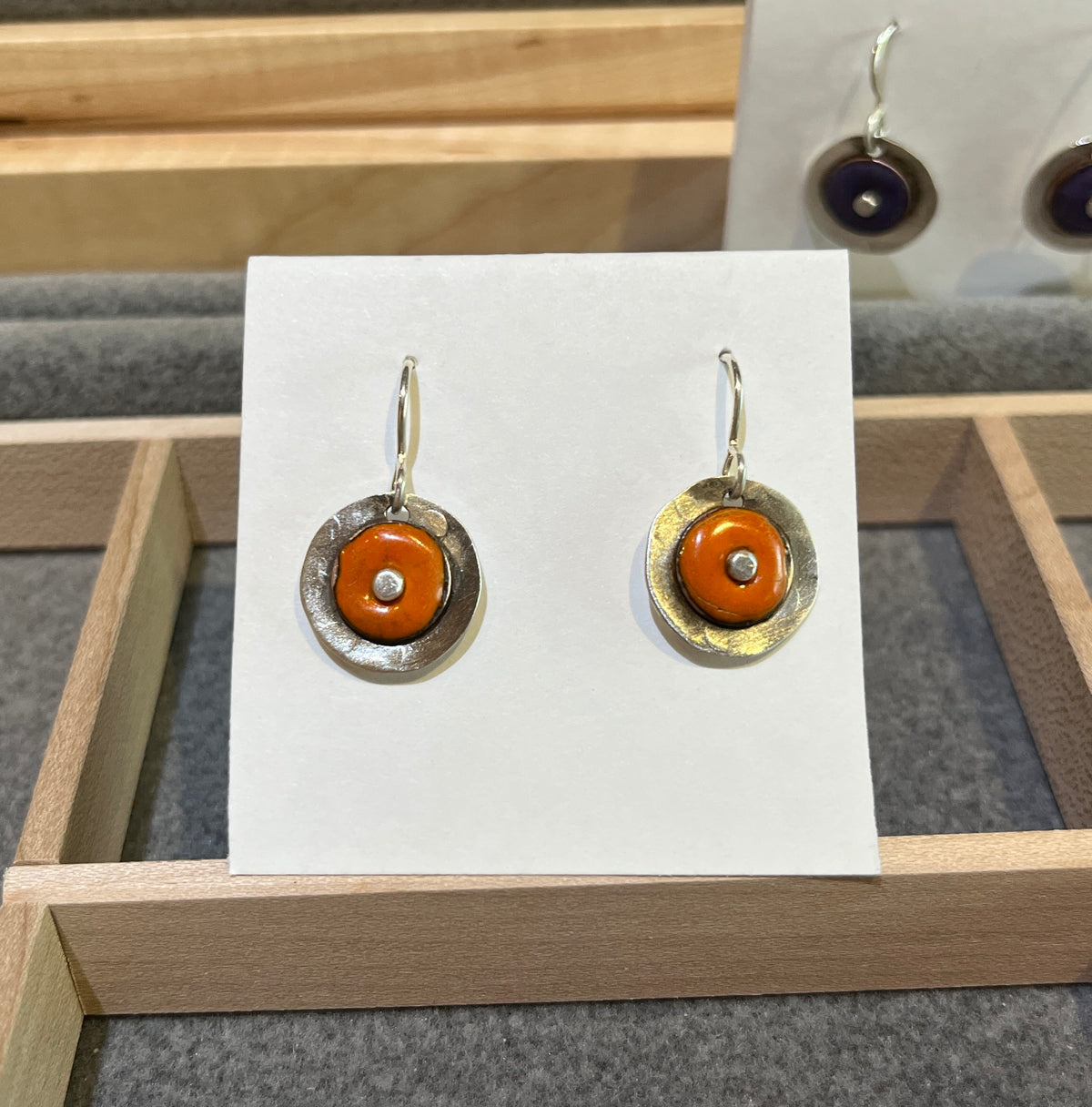 EE17 Enamel Circle Earrings by Joanna Craft