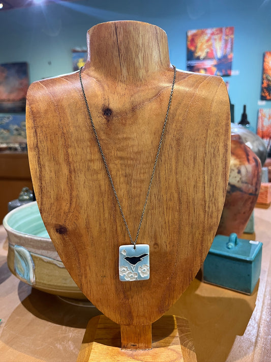 K15 Ceramic Bird Necklace by Kim Krumrey