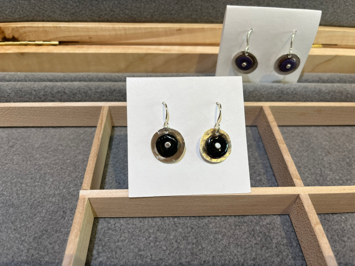 EE17 Enamel Circle Earrings by Joanna Craft