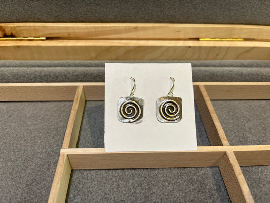 E123 Silver Swirl Earrings by Joanna Craft