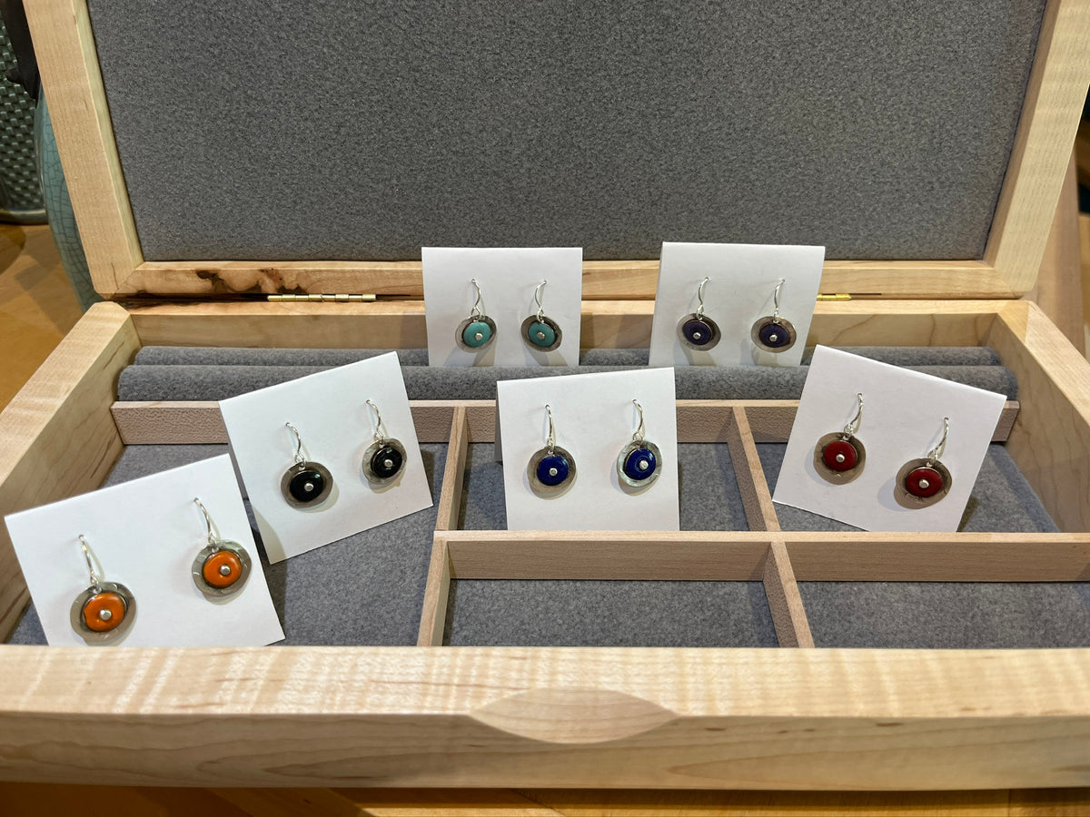 EE17 Enamel Circle Earrings by Joanna Craft