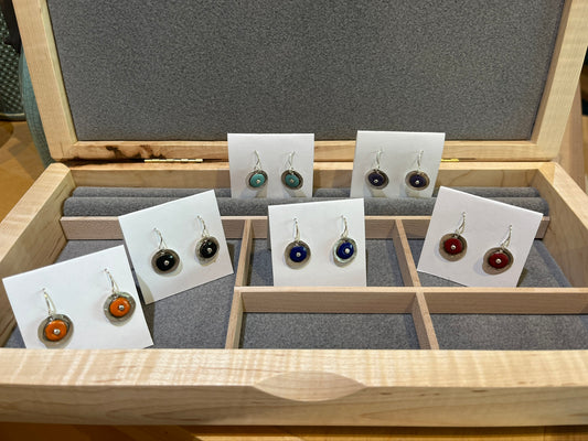 EE17 Enamel Circle Earrings by Joanna Craft