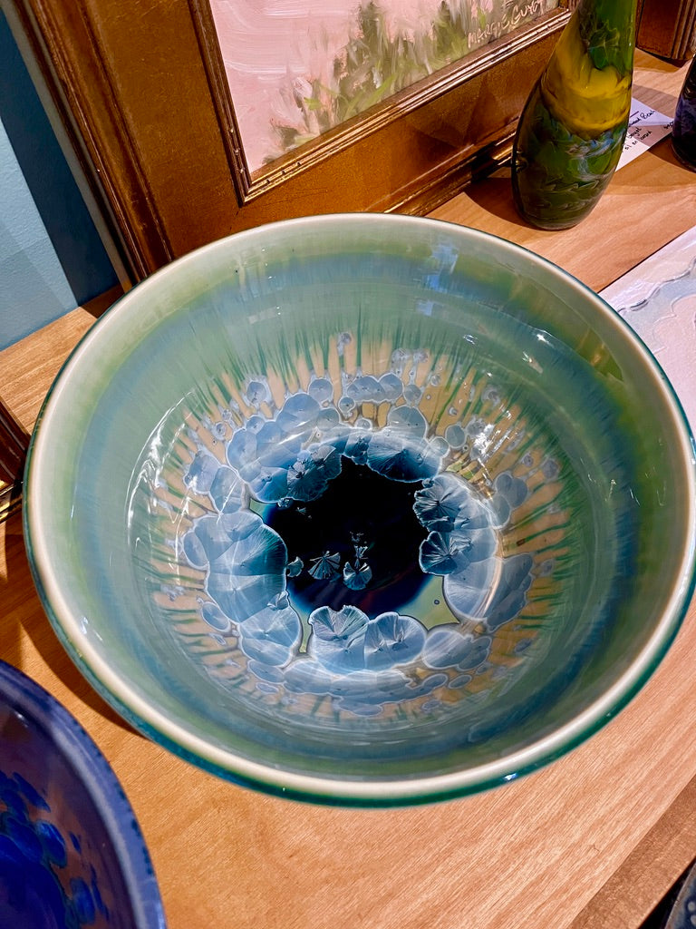 9” Crystalline Ceramic Bowl by Indikoi