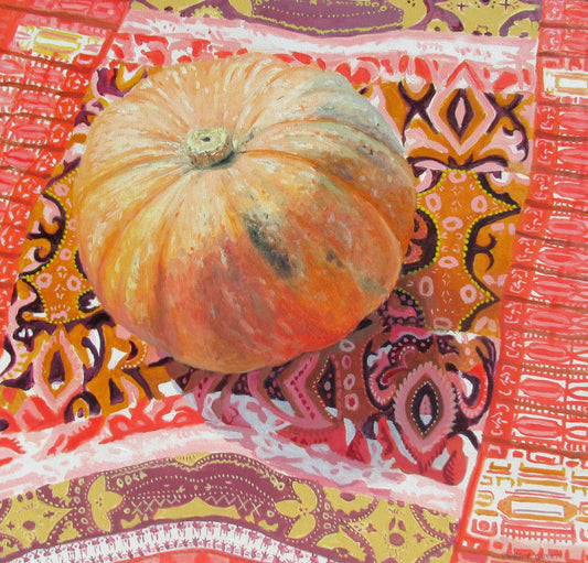 Pumpkin on a Wild Cloth by Margie Guyot