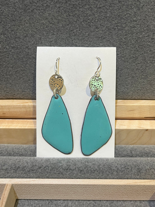 EE90 Enamel Triangle Earrings by Joanna Craft