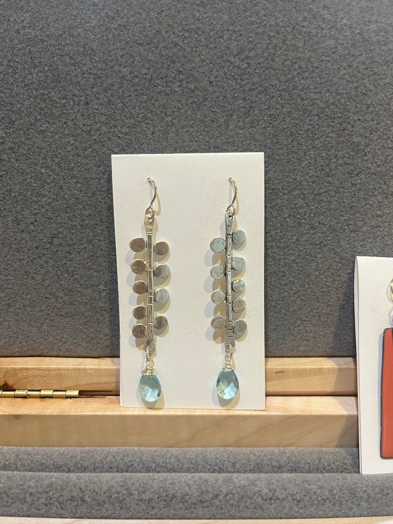 EE273 Silver and Blue Topaz Earrings by Joanna Craft