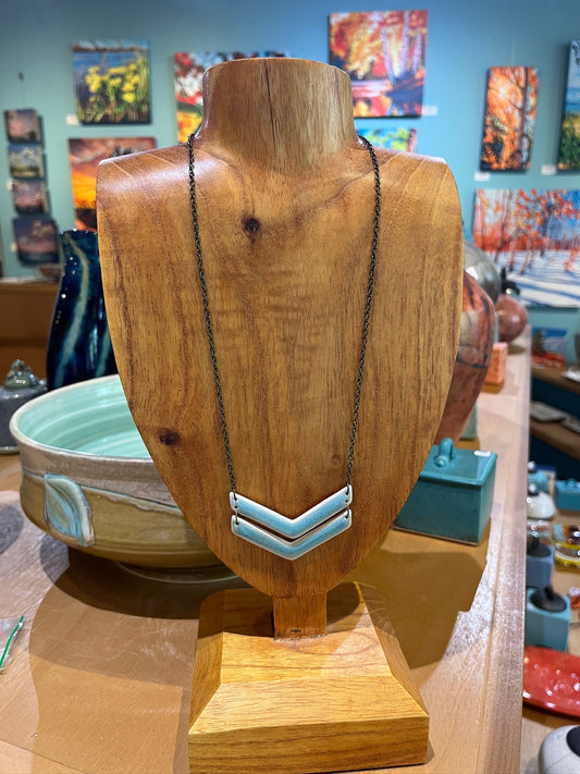 K48 Ceramic Chevron Necklace by Kim Krumrey