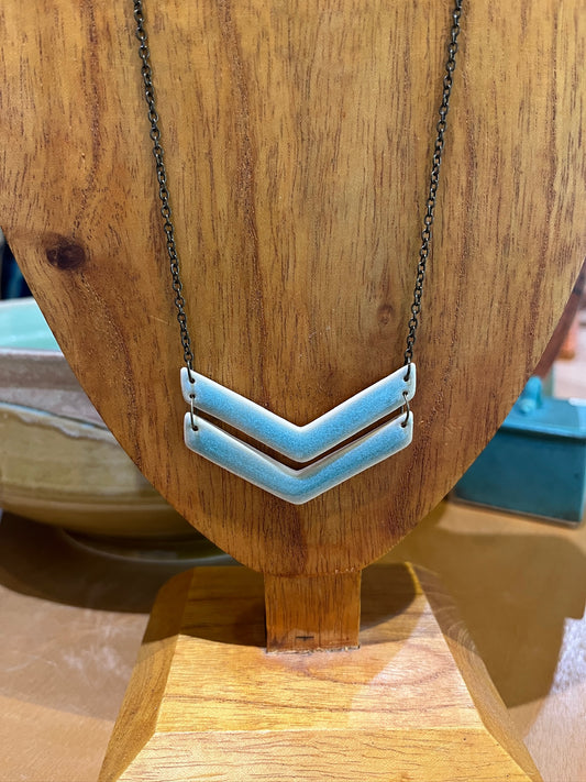 K48 Ceramic Chevron Necklace by Kim Krumrey