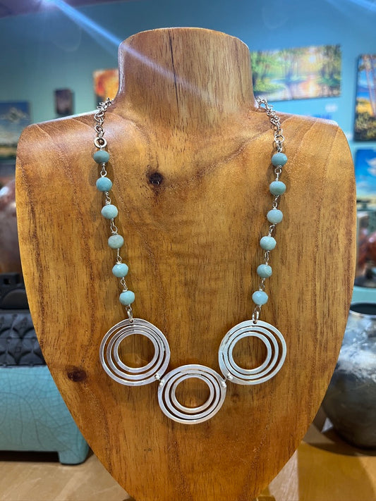N390 Silver and Chalcedony Necklace by Joanna Craft