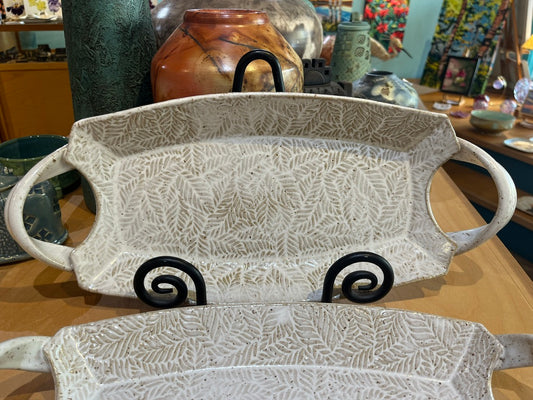 Curved Fern Tray by Addison Pottery