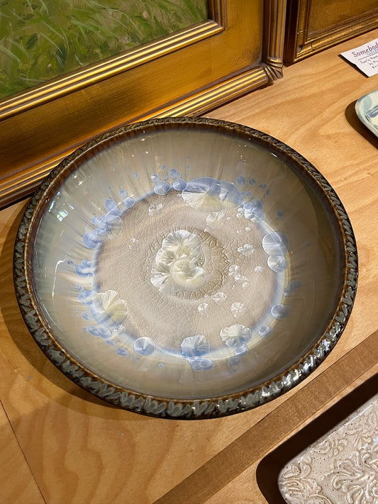 Crystalline Ceramic Serving Dish by Indikoi
