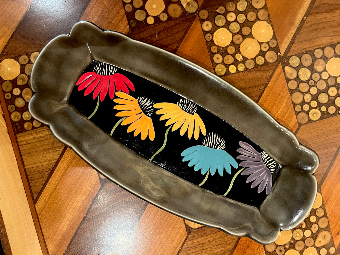 Scalloped Tray by Terrapin Tile