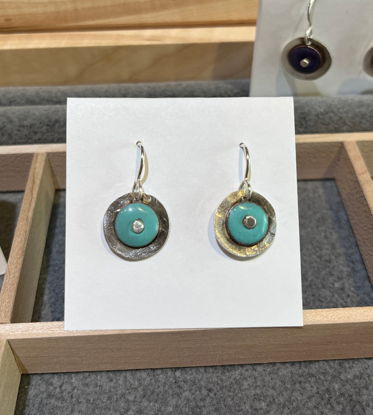 EE17 Enamel Circle Earrings by Joanna Craft