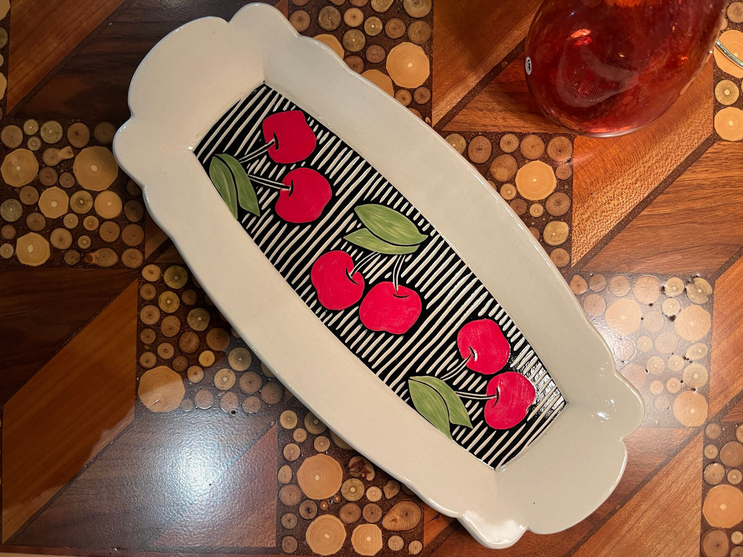 Scalloped Tray by Terrapin Tile