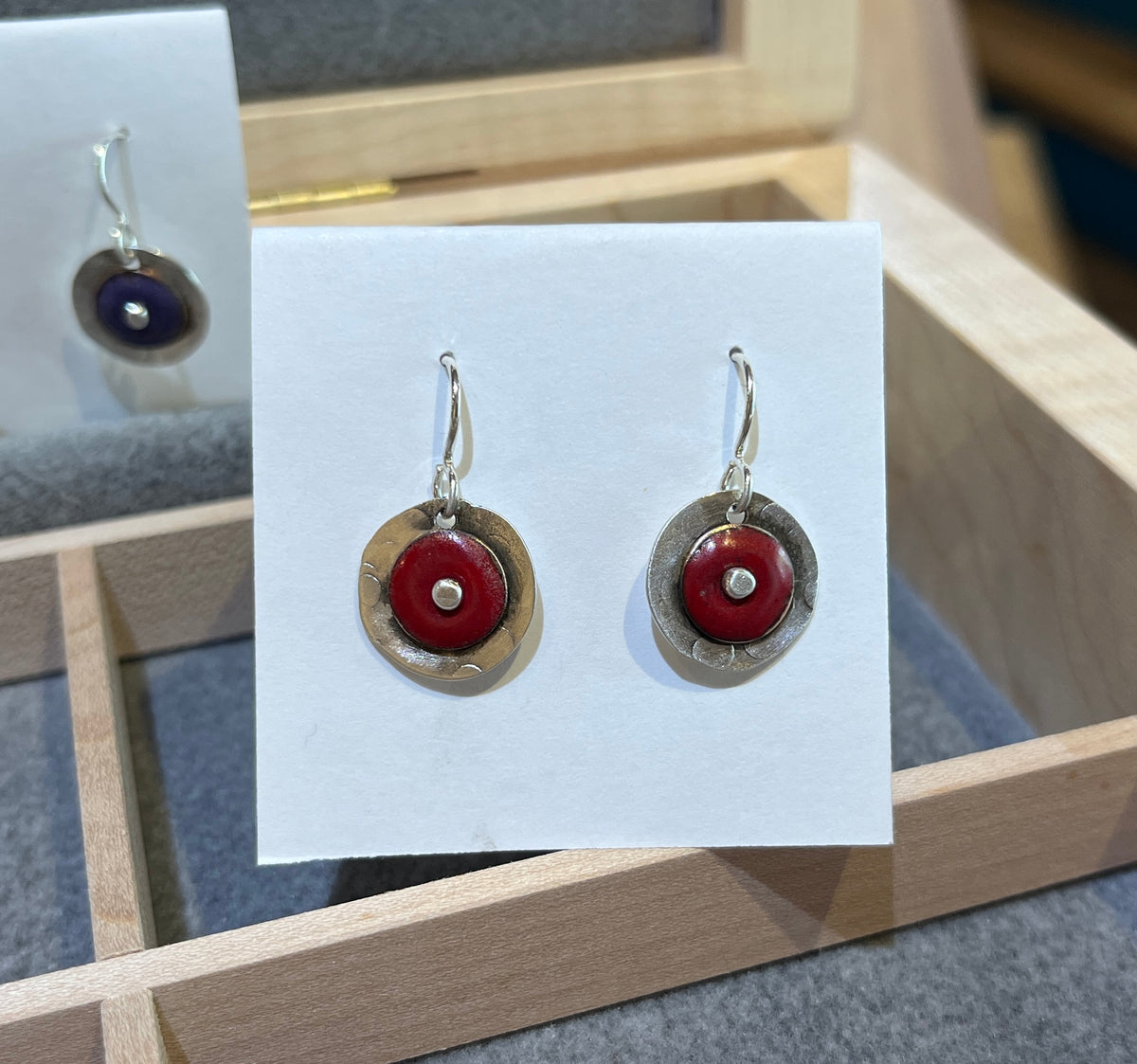 EE17 Enamel Circle Earrings by Joanna Craft