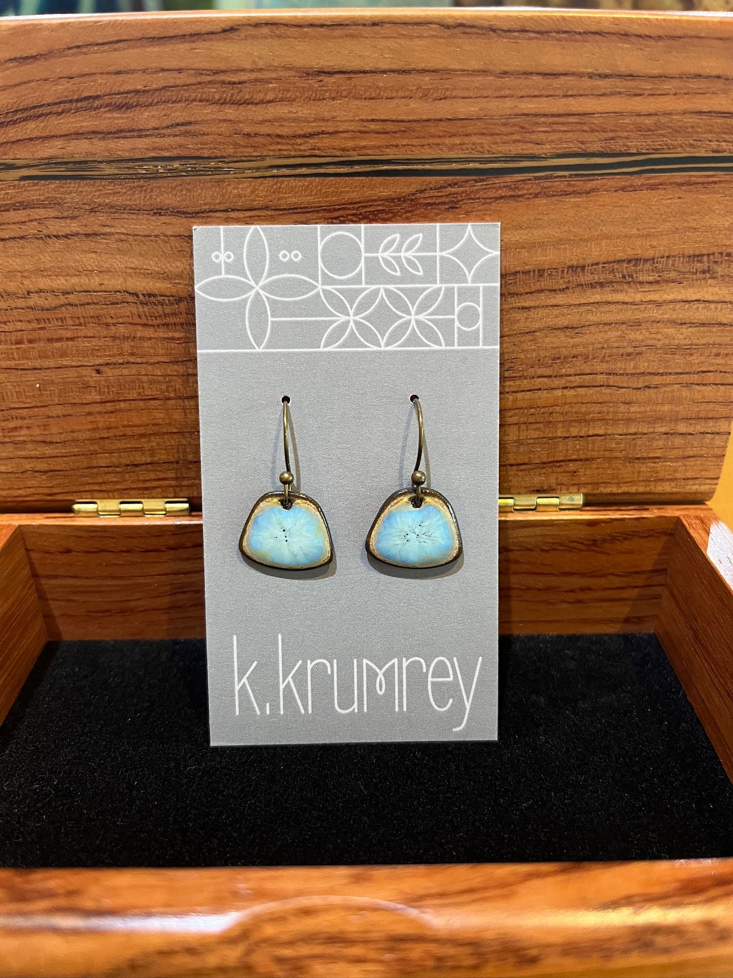 C17 Ceramic Trapezoid Earrings by Kim Krumrey