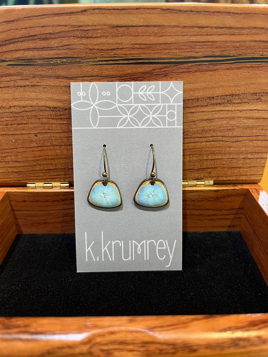 C17 Ceramic Trapezoid Earrings by Kim Krumrey