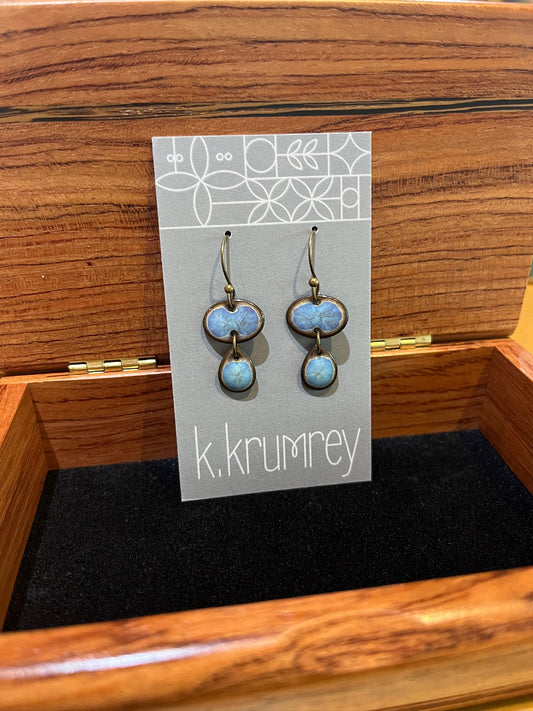 C61 Brass Rainy Day Earrings by Kim Krumrey