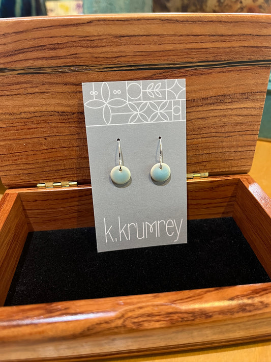 A6 Ceramic Dot Earrings by Kim Krumrey