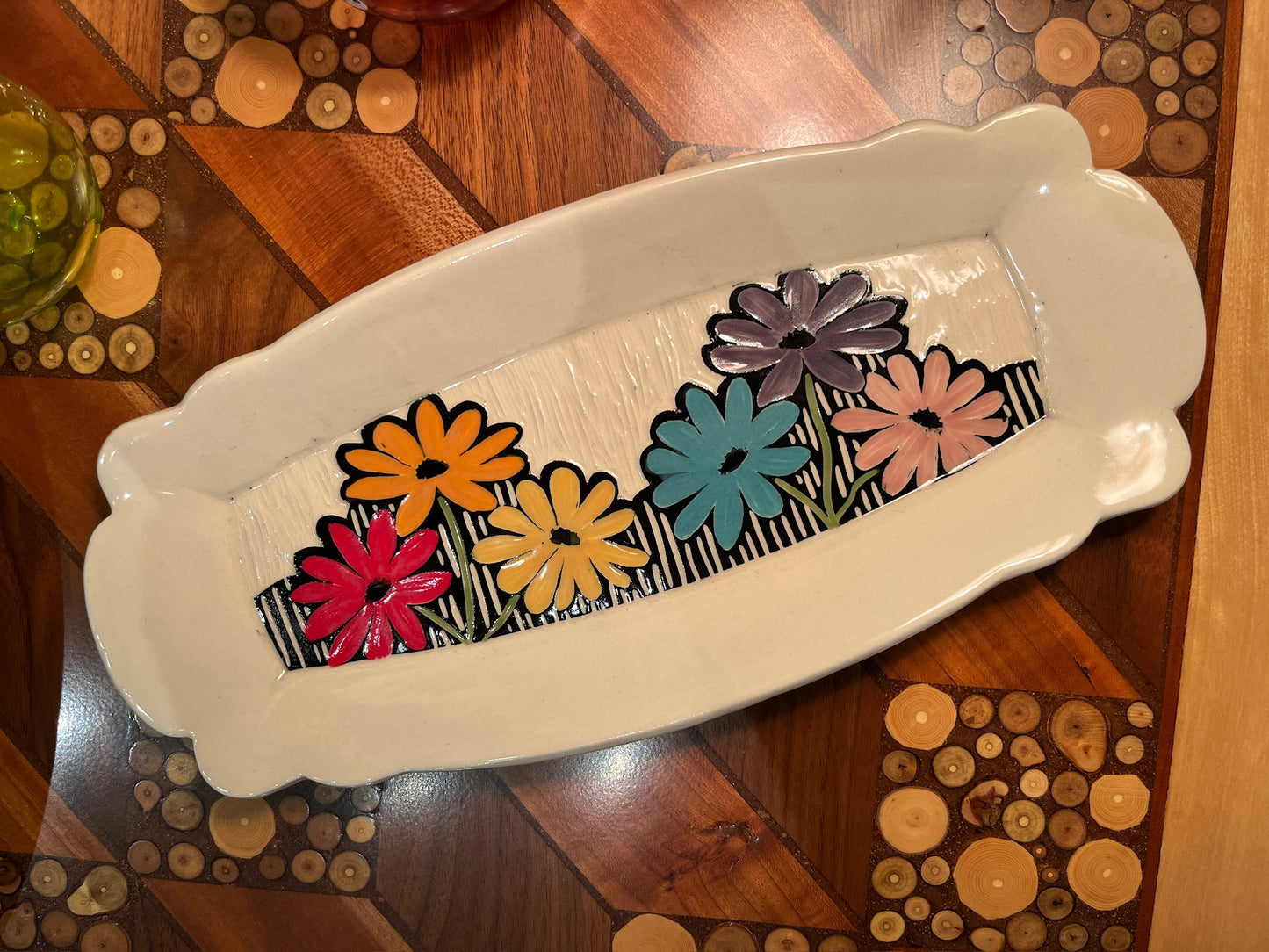 Scalloped Tray by Terrapin Tile