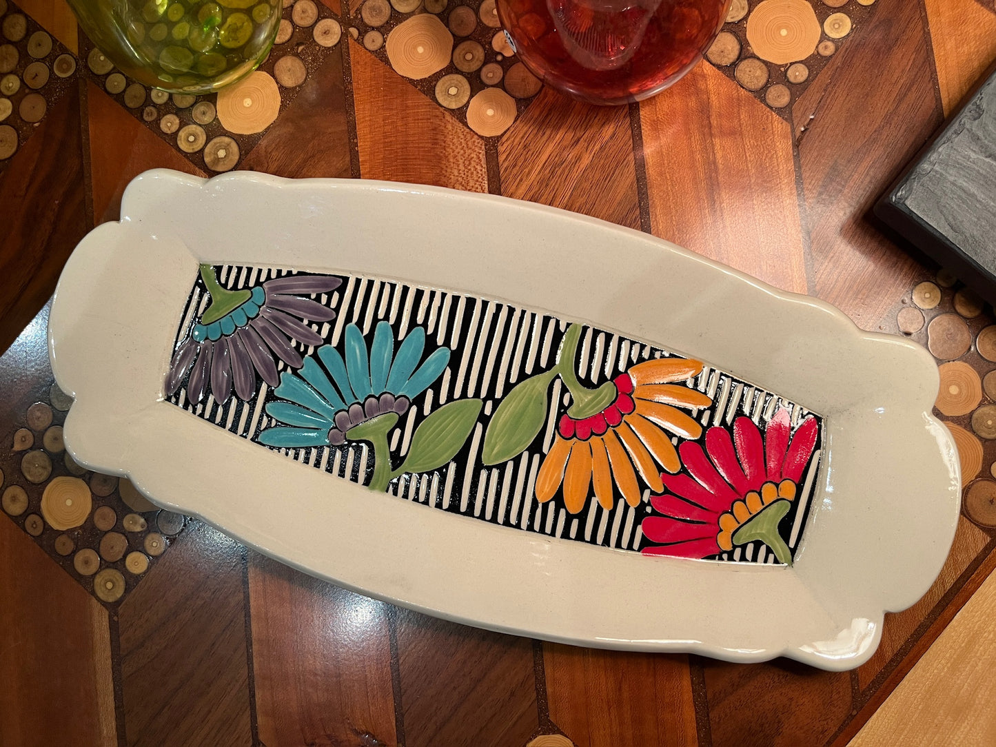Scalloped Tray by Terrapin Tile