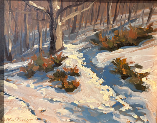 Snowy Hillside by Margie Guyot