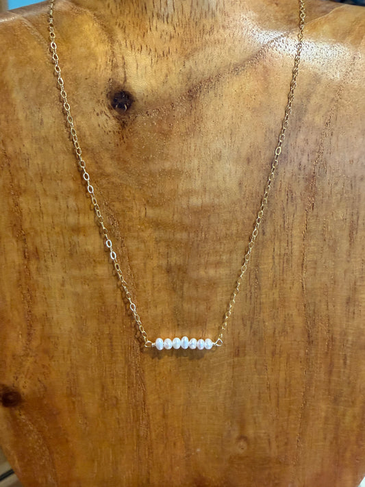 Tiny Freshwater Pearl Necklace by Derive