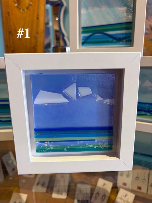 Framed Lake Tile by Heidi Reichenbach Finley