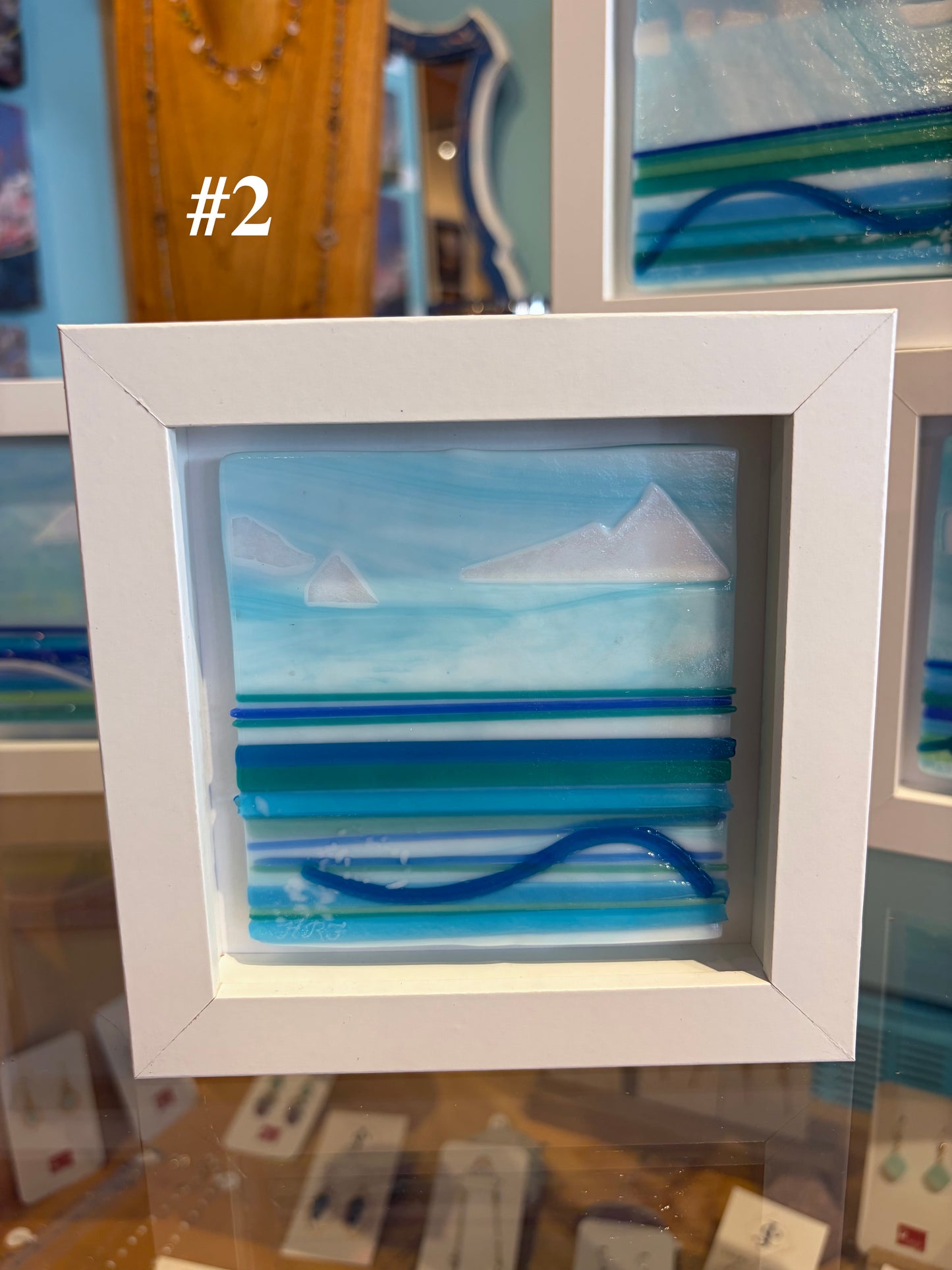 Framed Lake Tile by Heidi Reichenbach Finley