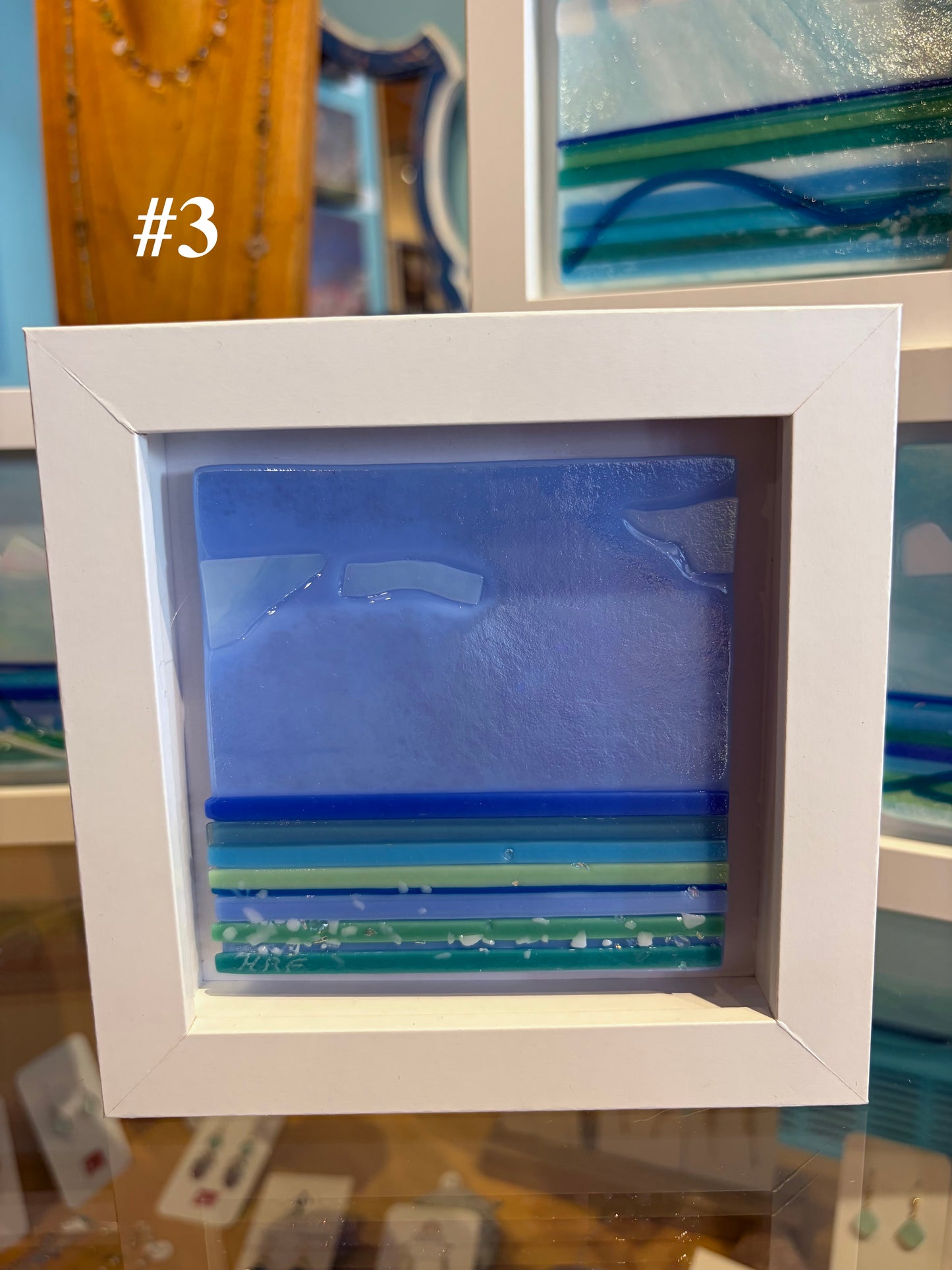 Framed Lake Tile by Heidi Reichenbach Finley