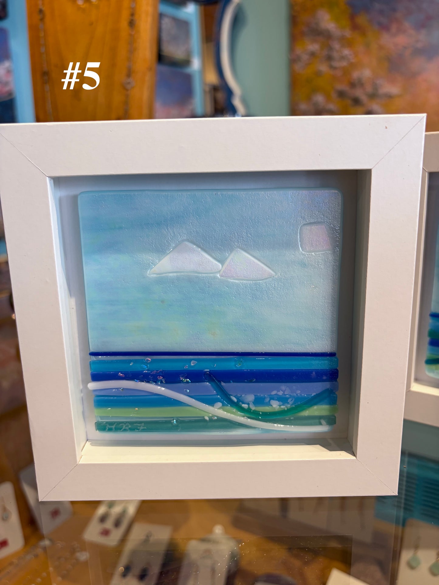 Framed Lake Tile by Heidi Reichenbach Finley
