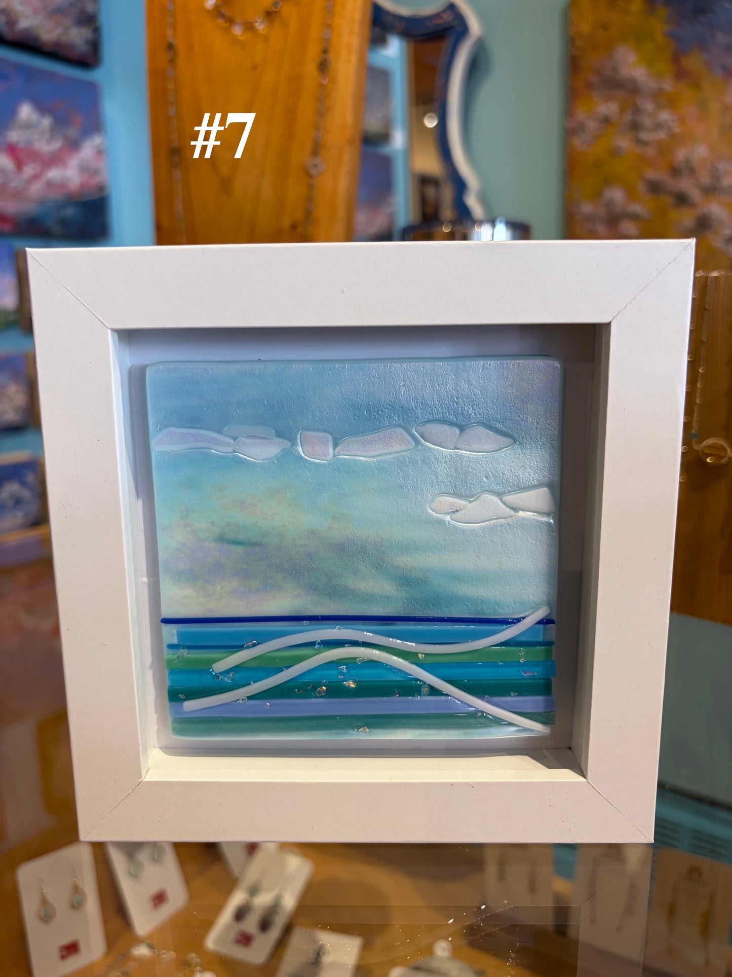 Framed Lake Tile by Heidi Reichenbach Finley