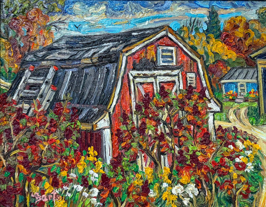 Autumn Ladder and Life by Kevin Barton