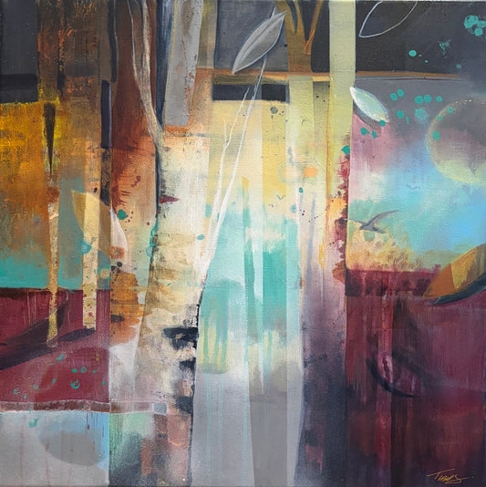 Floating Thru Birch by Julie Tibus