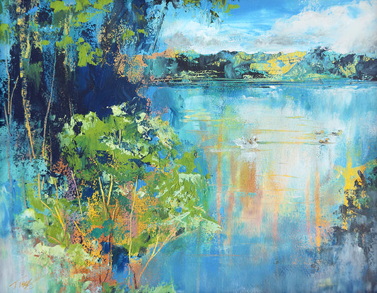 Into Phthalo Blue by Julie Tibus