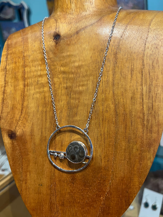 Petoskey Sunset Pendant by Meg Tang