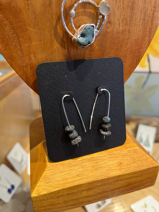 Leland Blue Pin Earrings by Meg Tang